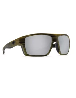 Costa Del Mar Bloke Matte VerdeTeak Zonnebril met Zilveren Mirror 580G Polarized Lenzen - UV-bescherming voor Outdoor Activiteiten