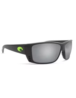 Costa Del Mar Cat Cay Zonnebril - Zwart/Groen met Zilveren Spiegellaag - 508P - UV-bescherming voor Outdoor Activiteiten