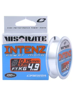 Spro CRESTA INTENZ POWERMONO Nylon/Witvis Lijn (100 MTR) - Krachtige en Duurzame Vislijn