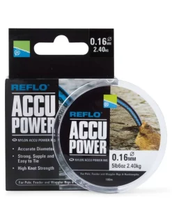 Preston Accu Power Nylon/Witvis Lijnen - Hoogwaardige Hengellijn