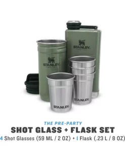 STANLEY The Pre Party Shot Glass + Flask Set - Perfecte Outdoor Accessoires